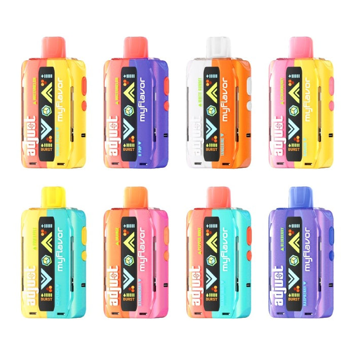 Lost Mary Adjust Myflavor 40K Disposable Vape Kit with a 20ml pre-filled juice, offering up to 40,000 puffs and customizable flavor levels.