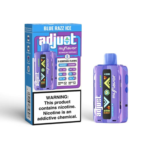 Blue Razz Ice flavor in the Lost Mary Adjust Myflavor 40K Disposable Vape, perfect for refreshing, ice-cold hits.