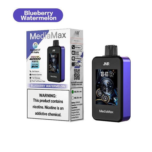 Shop JNR MediaMax 40000 at MistVapor – The ultimate high-capacity disposable vape device.