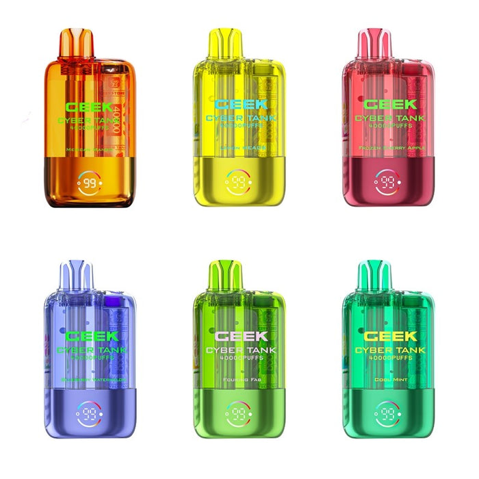 Ceek Cyber Visible Tank 40K disposable vape with transparent e-juice tank at MistVapor online vape shop