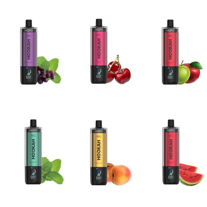 HOPO Hookah DTL 50000 disposable vape with water pipe compatibility for smooth hookah-style vaping