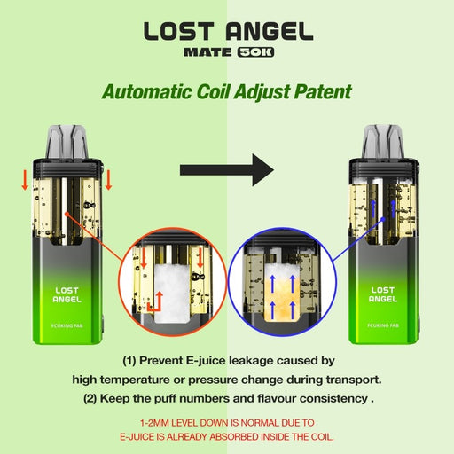 High-puff disposable vape – Lost Angel Mate 50000 puffs at MistVapor