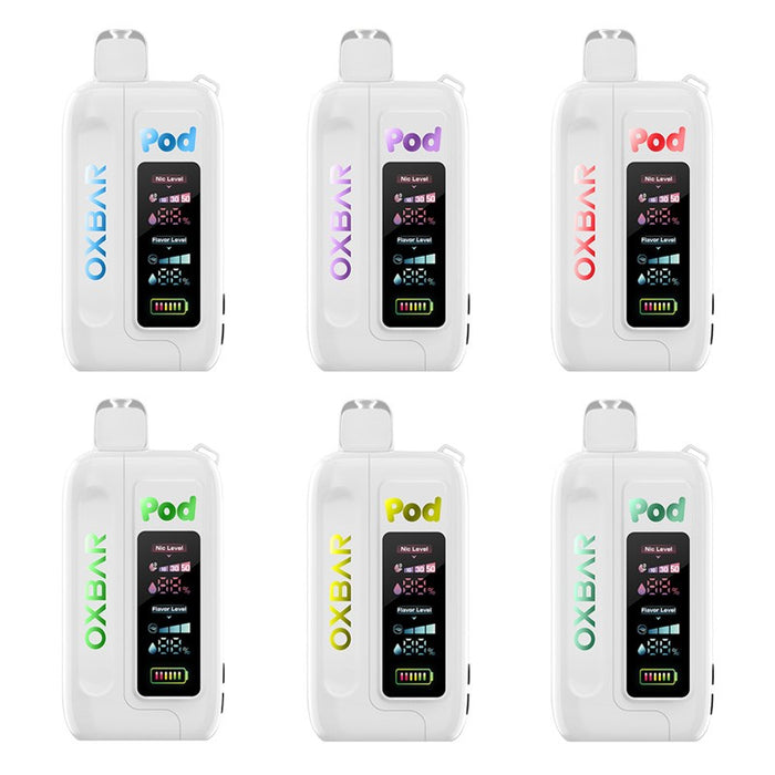 Pod Juice OXBAR Nic Switch 35000 – Adjustable nicotine levels and massive 35,000 puff capacity.