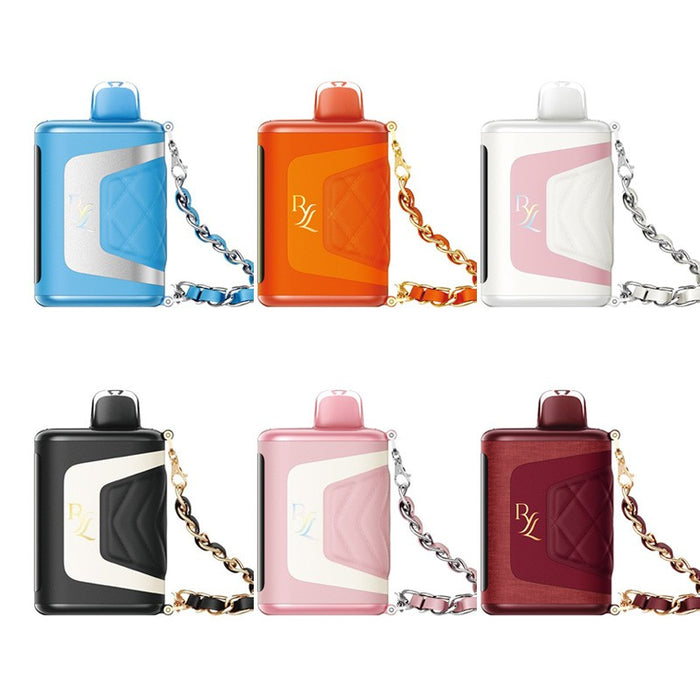 RAZ RYL Classic 35K Disposable Vape with leather grip and chain lanyard for a luxurious vaping experience.