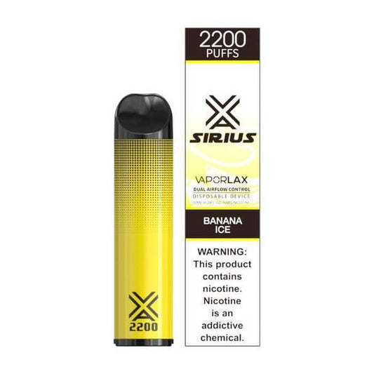 Vaporlax Sirius Disposable Vape (5%, 2200 Puffs)-Disposable Vape-mysite-Banana Ice-MISTVAPOR