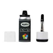 Street culture-inspired Blinksy vape device with spray can aesthetics, auto-draw mode, and Spray Mode for playful, fan-powered vapor clouds.