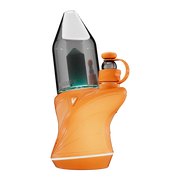 Focus V eva-style ergonomics meets tech: Carta Sport rig in silicone sleeve, topped with geometric glass water attachment—stylish and functional.