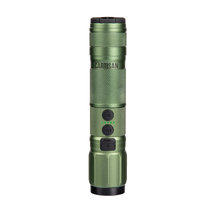 Portable High-Beam vape device featuring adjustable voltage, USB-C rechargeable 1500mAh battery, and auto-draw function for discreet 510 cartridge sessions.