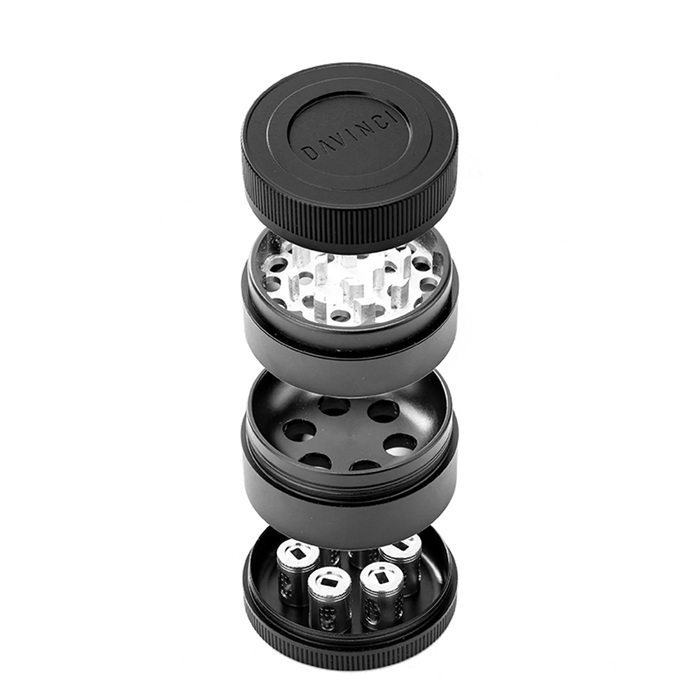 DaVinci Dosage Grinder: High-quality aluminum construction, compatible with IQ2 and IQC vaporizers, shreds herbs into Dosage Pods. Versatile, durable, and available at vivant.com