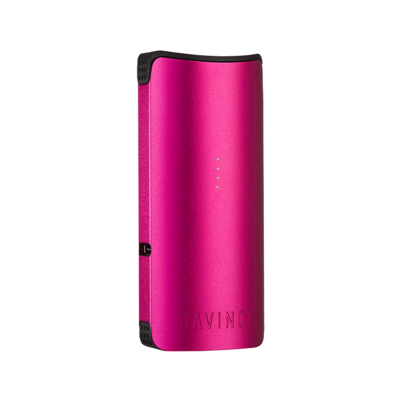 The purple DaVinci MIQRO vaporizer is a sleek and minimalist device designed for dry herb use, featuring precision temperature control and a removable battery for ultimate convenience in vivant online vaporizer store.