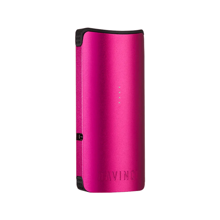 The purple DaVinci MIQRO vaporizer is a sleek and minimalist device designed for dry herb use, featuring precision temperature control and a removable battery for ultimate convenience in vivant online vaporizer store.