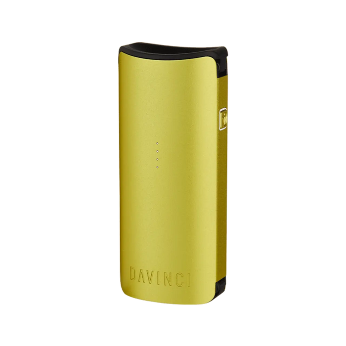 The yellow DaVinci MIQRO vaporizer is a versatile device that allows users to customize their vaping experience with its precision temperature control and interchangeable batteries, all in a compact and portable design in vivant vaporizer online store.