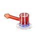 Groove Glass Spoon Pipe: Perfect for dry herb enthusiasts with a July 4th theme.