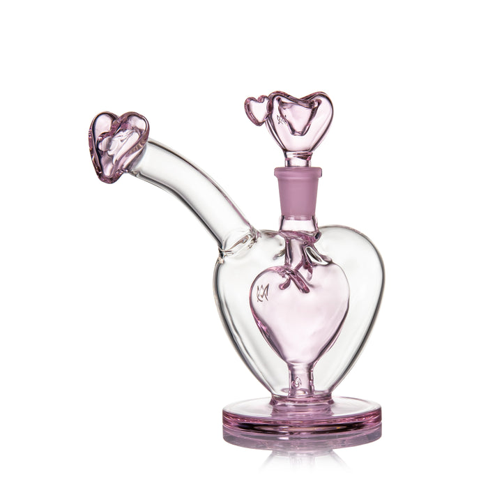 Compact borosilicate glass water pipe designed for smooth, filtered smoking