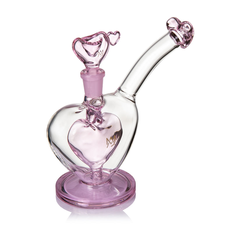 Portable glass bubbler delivering smooth pulls with durable borosilicate construction
