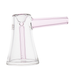 Small travel-friendly glass bubbler measuring 4in x 1.75in x 4in for easy portability