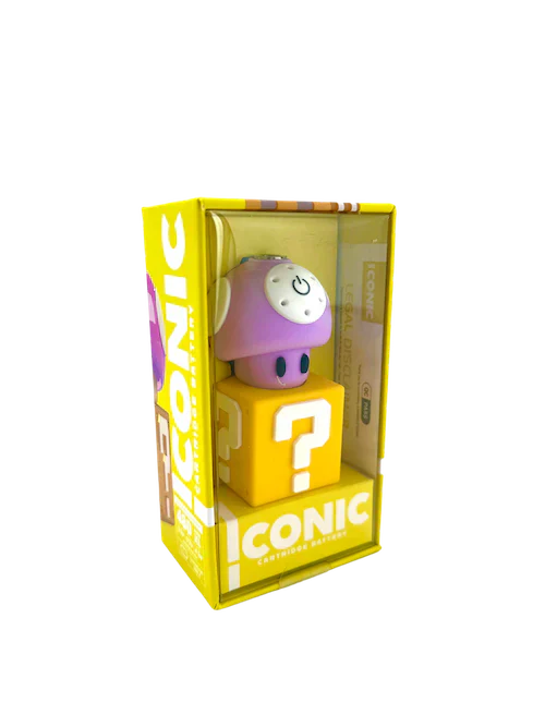 Stylish mushroom-shaped vape battery with premium colors and fast USB-C charging