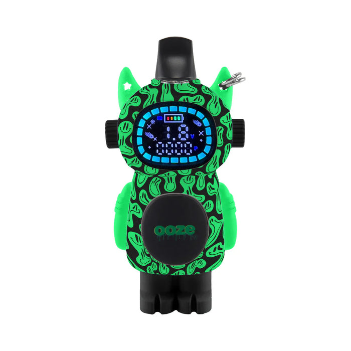 Colorful Ooze Bot 650 mAh character vape battery with dual 510 thread compatibility and LED digital display at Vivant shop.