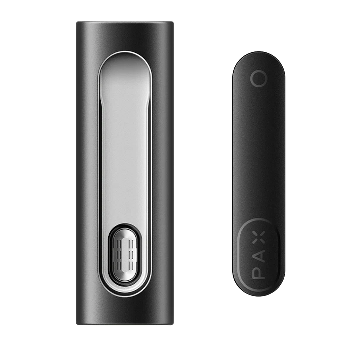 Retail-ready PAX Flow dry herb vape in sleek minimalist packaging.