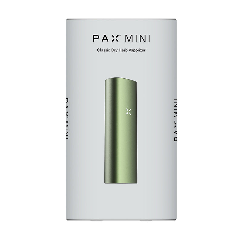 Premium PAX Mini 2 dry herb vaporizer with conduction heating, flat and raised mouthpieces, and replacement parts
