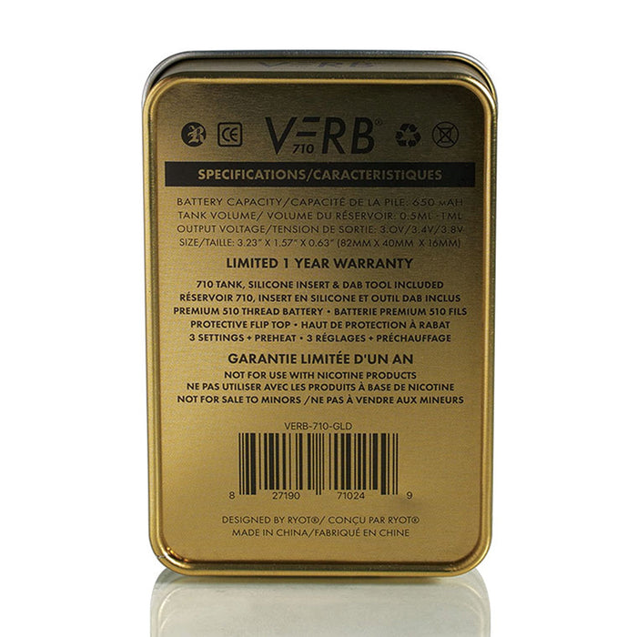 RYOT VERB 710 FLIP Threaded Battery Concentrate Vaporizer - $10OFF