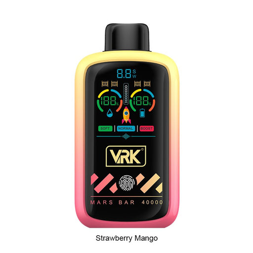 Large pre-loaded e-liquid capacity in VRK Mars Bar vape.