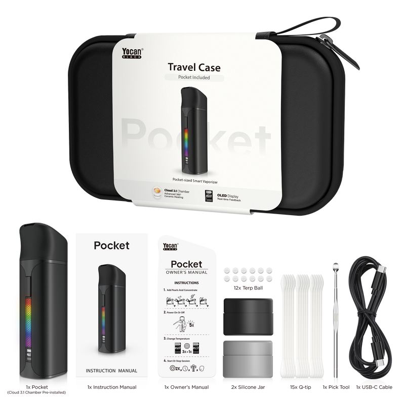 Yocan Black Pocket - Full Travel Kit 10% OFF