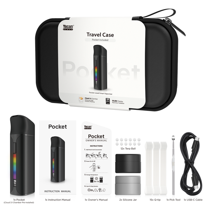 Yocan Black Pocket - Full Travel Kit 10% OFF