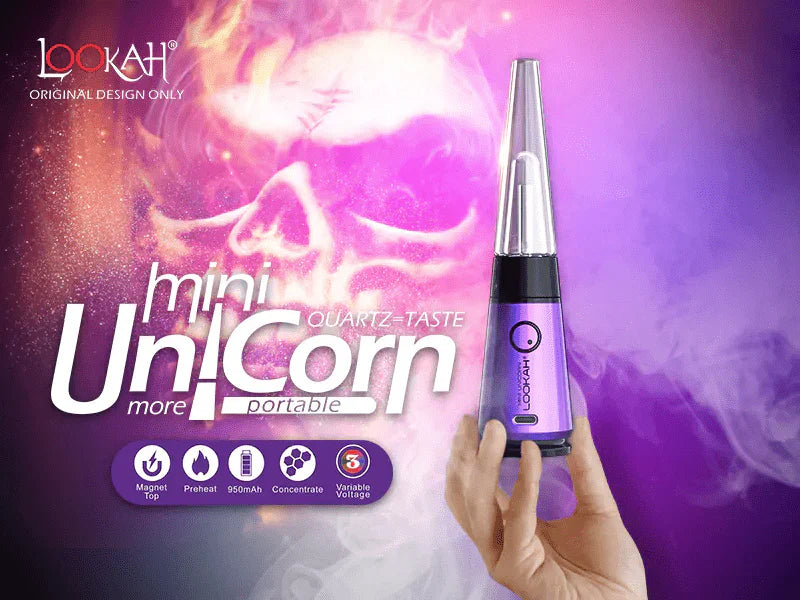 Lookah Unicorn Mini Electric Dab Rig Concentrate Vaporizer - Purple