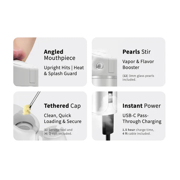 Yocan Black Pocket Concentrate Vaporizer featuring USB Type-C fast charging and long-lasting battery