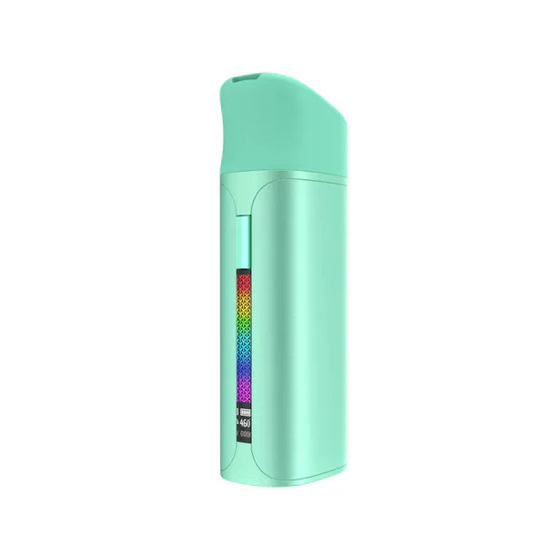Yocan Black Pocket Concentrate Vaporizer with angled mouthpiece and tethered cap for easy loading