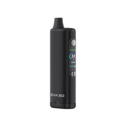Close-up of the Yocan Ziva 2.0 510 thread vape battery with USB-C fast charging and adjustable voltage settings.