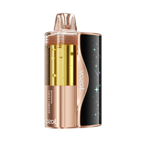 Smart LED Display on Vozol Mega 50K Disposable Vape Showing Battery Life and E-Liquid Level