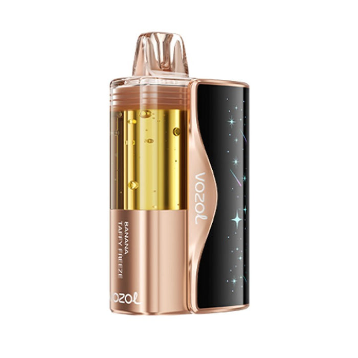 Smart LED Display on Vozol Mega 50K Disposable Vape Showing Battery Life and E-Liquid Level