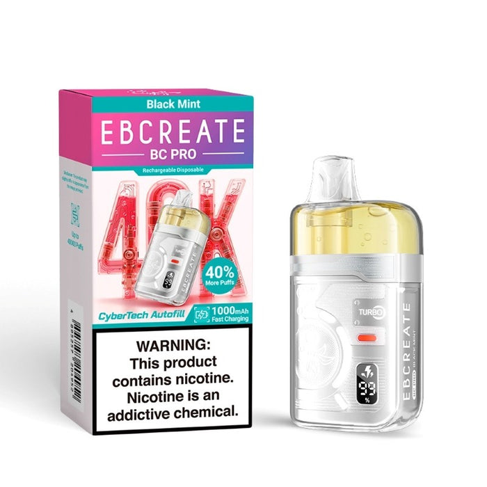 MistVapor online vape shop offering EBCREATE BC Pro 40K disposable vape with 40000 puffs.