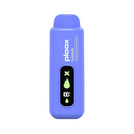 Blue Razz Cotton Candy Ploox Me X 15K disposable vape flavor with smooth DTL hits