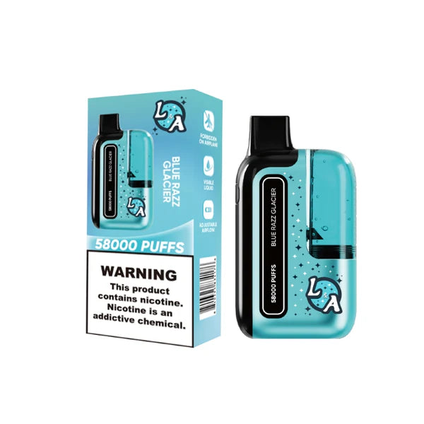 L&A Tank 58K Boost mode disposable vape producing bigger clouds and enhanced flavor performance