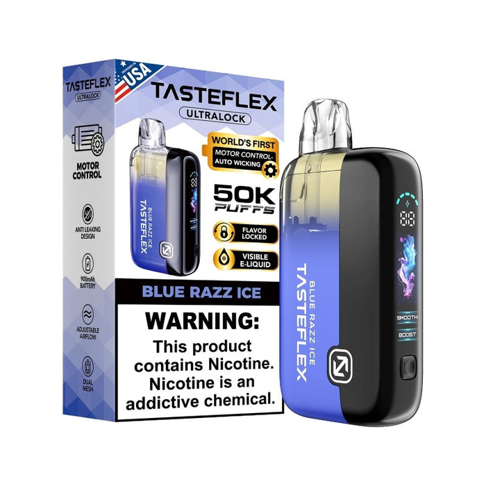 Tasteflex Ultralock 50K Disposable Vape with Smooth Mode and Boost Mode for Custom Vaping Experience