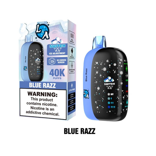 Experience the L&A Switch 40000, a revolutionary disposable vape with customizable nicotine levels.