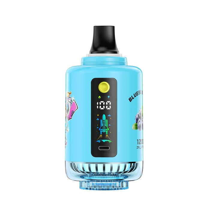 ATVS 120K rechargeable disposable hookah with smart screen display for easy use.