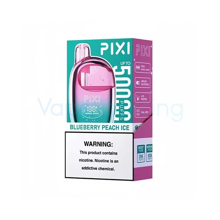 Pixi 50K rechargeable disposable vape with Normal and Turbo vaping modes