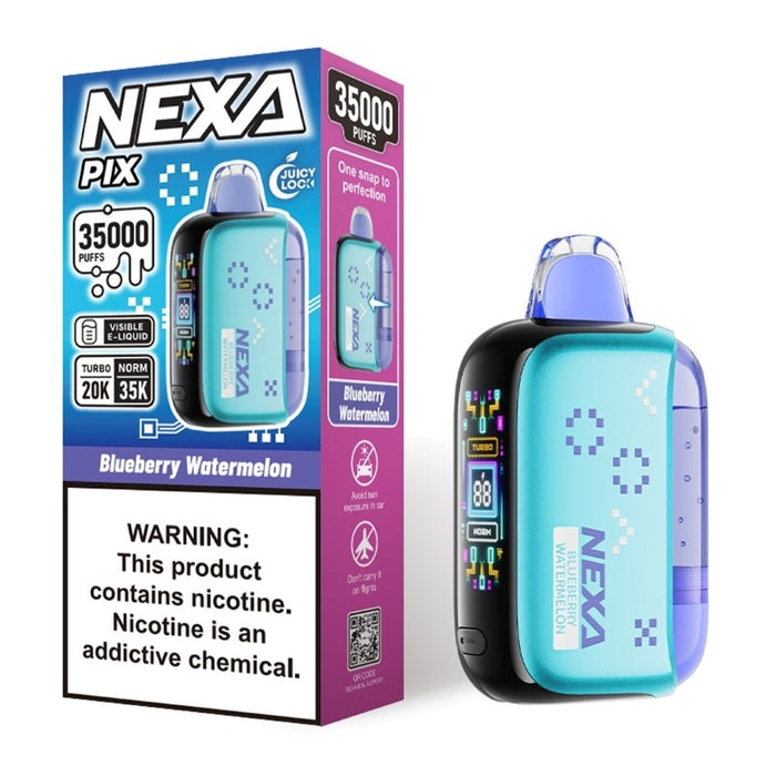 NEXA PIX vape device featuring dual 1.0 ohm mesh coils for smooth flavor at MistVapor