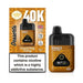 Premium dessert-flavored disposable vape with transparent pod for easy e-juice level monitoring.