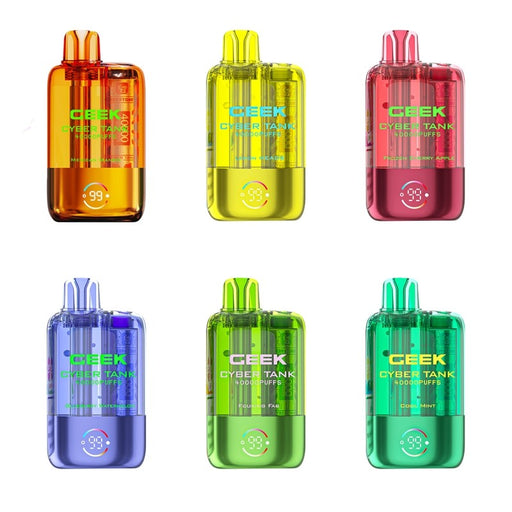 Ceek Cyber Visible Tank 40K disposable vape with transparent e-juice tank at MistVapor online vape shop