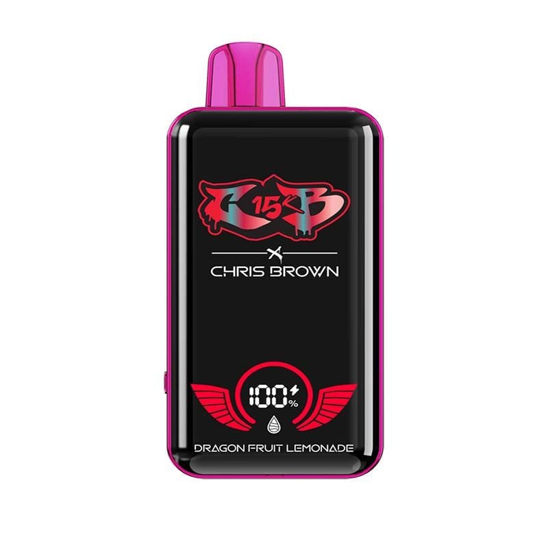 Colorful CB15K disposable vape with wing animation.