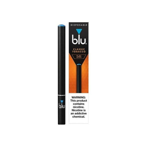 BLU Portable Disposable Vape with 2.4% nicotine strength and up to 400 puffs for smooth on-the-go vaping.