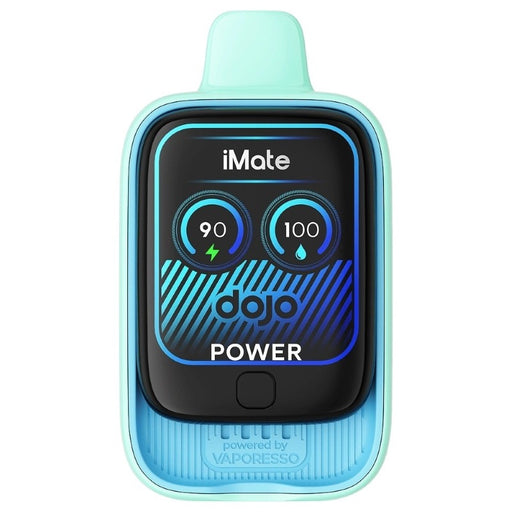Dojo iMate X 40K disposable pod system featuring 1300mAh rechargeable battery, touch home button, and draw-activated firing.