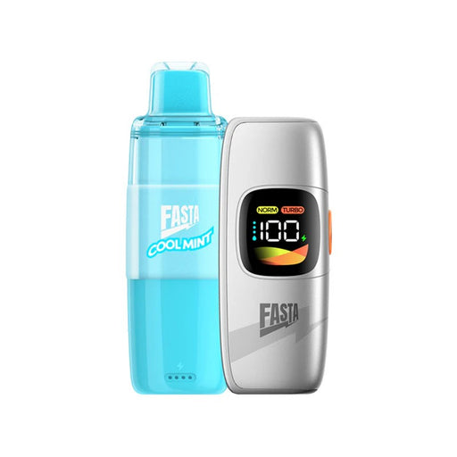 Fasta 40K Mouth-to-Lung (MTL) vape with compact color display showing battery and e-liquid level.