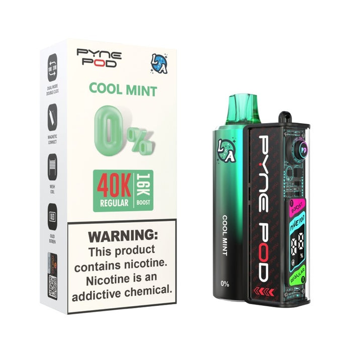 Pyne Pod L&A 40K zero nicotine disposable vape offering up to 40000 puffs