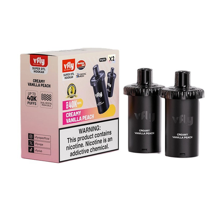 Mango Cheesecake VFLY Super DTL 40K Pod with creamy dessert vape flavor.